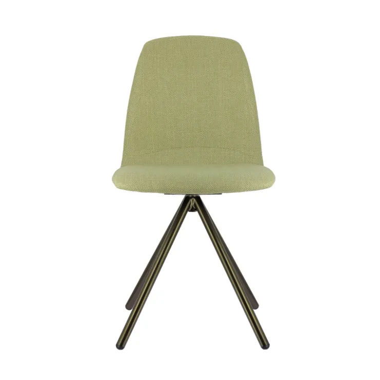 Perfecta Chaise De Salle à Manger|Chaise De Bureau*Genua Chaise moderne pivotante en tissu et pieds métal
