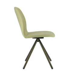 Perfecta Chaise De Salle à Manger|Chaise De Bureau*Genua Chaise moderne pivotante en tissu et pieds métal