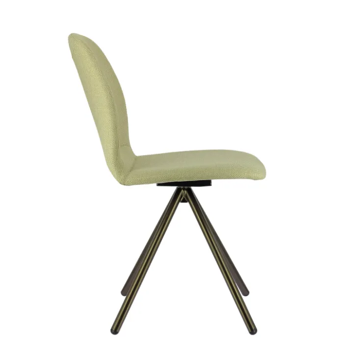 Perfecta Chaise De Salle à Manger|Chaise De Bureau*Genua Chaise moderne pivotante en tissu et pieds métal