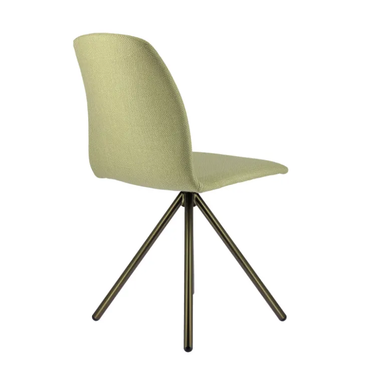 Perfecta Chaise De Salle à Manger|Chaise De Bureau*Genua Chaise moderne pivotante en tissu et pieds métal
