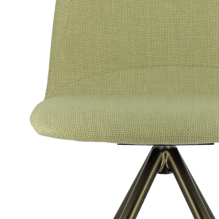 Perfecta Chaise De Salle à Manger|Chaise De Bureau*Genua Chaise moderne pivotante en tissu et pieds métal