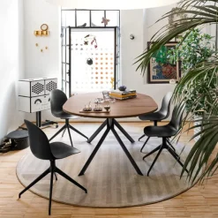 Table De Cuisine|Table De Salle à Manger*Giove Connubia® Table ovale extensible en mélaminé