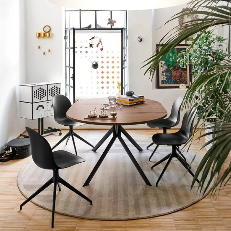 Table De Cuisine|Table De Salle à Manger*Giove Connubia® Table ovale extensible en mélaminé