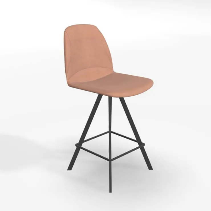 Perfecta Tabouret Snack (assise +/- 65 Cm)|Tabouret De Bar (assise +/- 80 Cm)*Girona Tabouret pivotant avec dossier hauteur snack en tissu