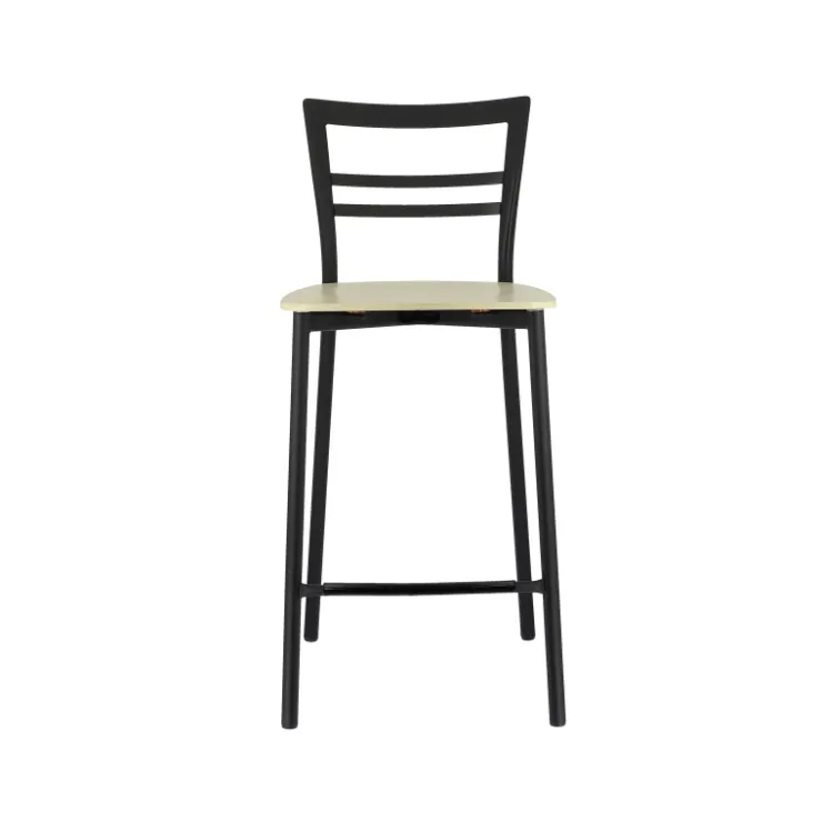 Tabouret Snack (assise +/- 65 Cm)|Tabouret De Bar (assise +/- 80 Cm)*Go Clip Connubia® Tabouret snack contemporain en métal et multiplis bois