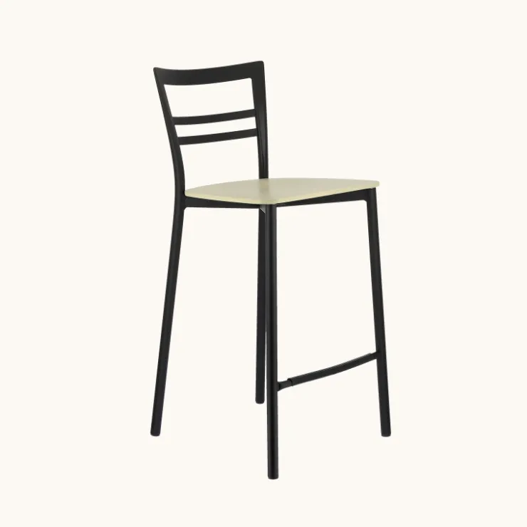Tabouret Snack (assise +/- 65 Cm)|Tabouret De Bar (assise +/- 80 Cm)*Go Clip Connubia® Tabouret snack contemporain en métal et multiplis bois