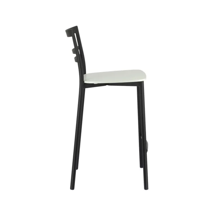 Tabouret Snack (assise +/- 65 Cm)|Tabouret De Bar (assise +/- 80 Cm)*Go Clip Connubia® Tabouret snack contemporain en métal et multiplis bois