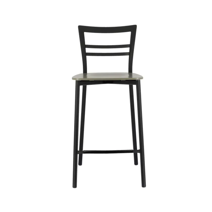 Tabouret Snack (assise +/- 65 Cm)|Tabouret De Bar (assise +/- 80 Cm)*Go Clip Connubia® Tabouret snack contemporain en métal et multiplis bois