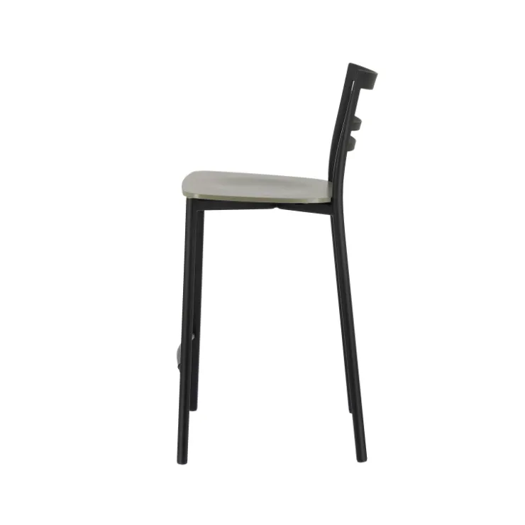 Tabouret Snack (assise +/- 65 Cm)|Tabouret De Bar (assise +/- 80 Cm)*Go Clip Connubia® Tabouret snack contemporain en métal et multiplis bois