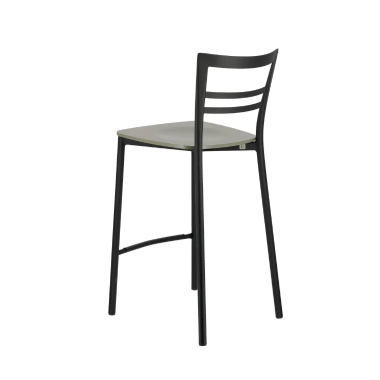 Tabouret Snack (assise +/- 65 Cm)|Tabouret De Bar (assise +/- 80 Cm)*Go Clip Connubia® Tabouret snack contemporain en métal et multiplis bois