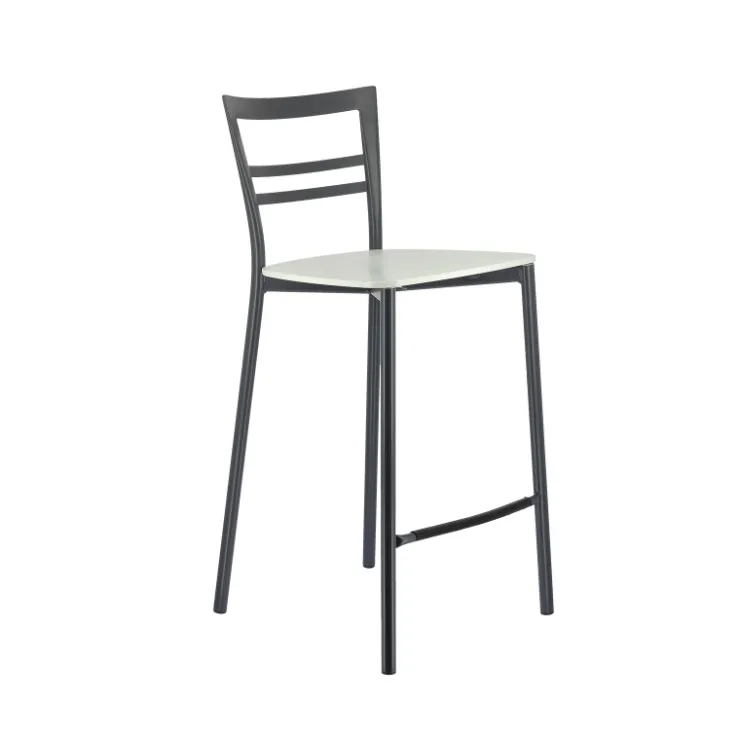 Tabouret Snack (assise +/- 65 Cm)|Tabouret De Bar (assise +/- 80 Cm)*Go Clip Connubia® Tabouret snack contemporain en métal et multiplis bois