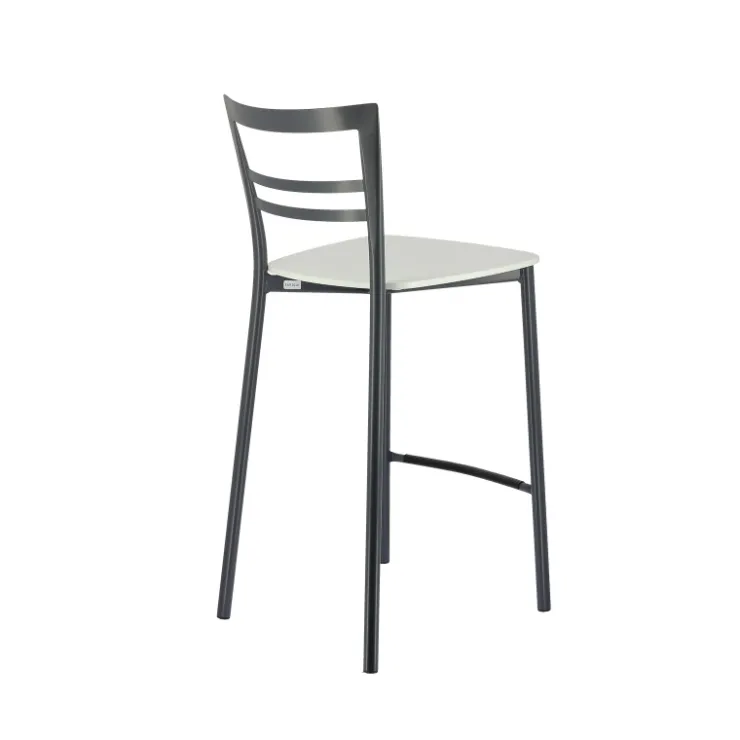 Tabouret Snack (assise +/- 65 Cm)|Tabouret De Bar (assise +/- 80 Cm)*Go Clip Connubia® Tabouret snack contemporain en métal et multiplis bois