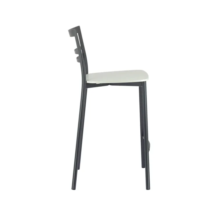 Tabouret Snack (assise +/- 65 Cm)|Tabouret De Bar (assise +/- 80 Cm)*Go Clip Connubia® Tabouret snack contemporain en métal et multiplis bois