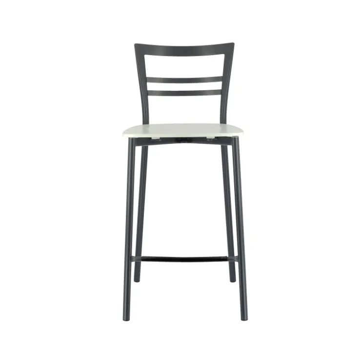 Tabouret Snack (assise +/- 65 Cm)|Tabouret De Bar (assise +/- 80 Cm)*Go Clip Connubia® Tabouret snack contemporain en métal et multiplis bois