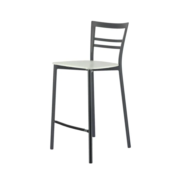 Tabouret Snack (assise +/- 65 Cm)|Tabouret De Bar (assise +/- 80 Cm)*Go Clip Connubia® Tabouret snack contemporain en métal et multiplis bois