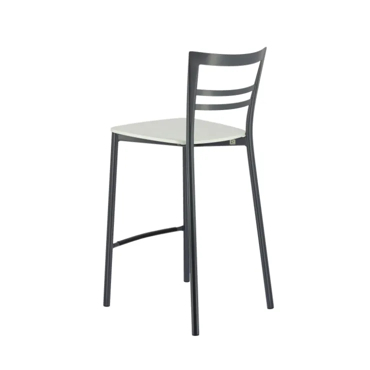 Tabouret Snack (assise +/- 65 Cm)|Tabouret De Bar (assise +/- 80 Cm)*Go Clip Connubia® Tabouret snack contemporain en métal et multiplis bois