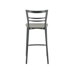 Tabouret Snack (assise +/- 65 Cm)|Tabouret De Bar (assise +/- 80 Cm)*Go Clip Connubia® Tabouret snack contemporain en métal et multiplis bois