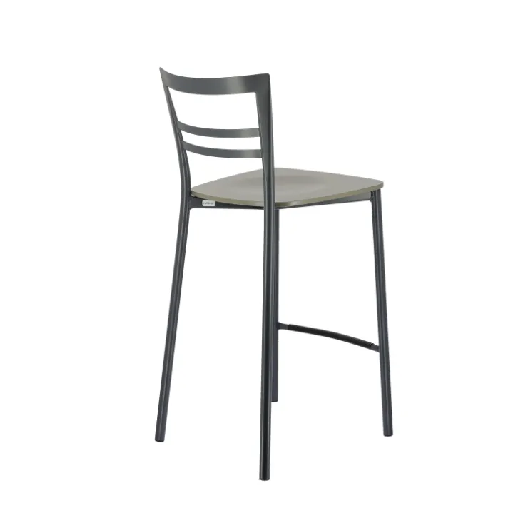 Tabouret Snack (assise +/- 65 Cm)|Tabouret De Bar (assise +/- 80 Cm)*Go Clip Connubia® Tabouret snack contemporain en métal et multiplis bois