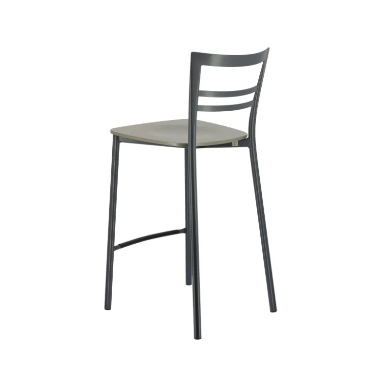 Tabouret Snack (assise +/- 65 Cm)|Tabouret De Bar (assise +/- 80 Cm)*Go Clip Connubia® Tabouret snack contemporain en métal et multiplis bois