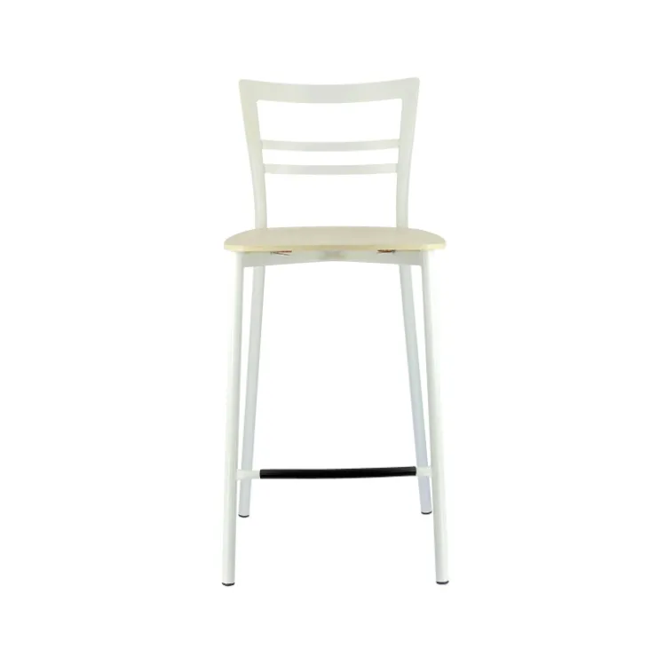 Tabouret Snack (assise +/- 65 Cm)|Tabouret De Bar (assise +/- 80 Cm)*Go Clip Connubia® Tabouret snack contemporain en métal et multiplis bois