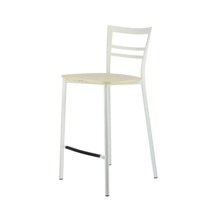 Tabouret Snack (assise +/- 65 Cm)|Tabouret De Bar (assise +/- 80 Cm)*Go Clip Connubia® Tabouret snack contemporain en métal et multiplis bois