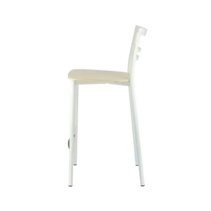 Tabouret Snack (assise +/- 65 Cm)|Tabouret De Bar (assise +/- 80 Cm)*Go Clip Connubia® Tabouret snack contemporain en métal et multiplis bois