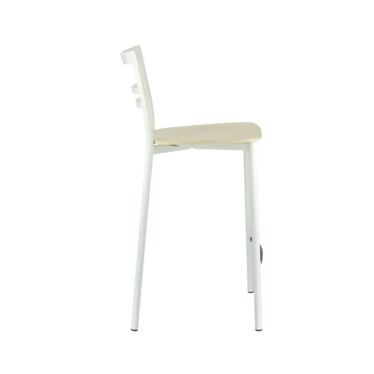Tabouret Snack (assise +/- 65 Cm)|Tabouret De Bar (assise +/- 80 Cm)*Go Clip Connubia® Tabouret snack contemporain en métal et multiplis bois