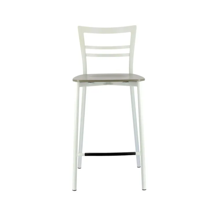 Tabouret Snack (assise +/- 65 Cm)|Tabouret De Bar (assise +/- 80 Cm)*Go Clip Connubia® Tabouret snack contemporain en métal et multiplis bois