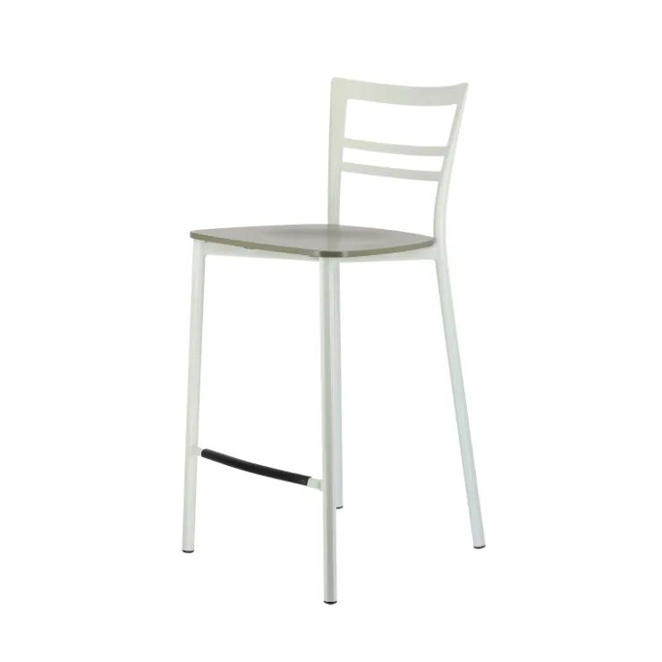Tabouret Snack (assise +/- 65 Cm)|Tabouret De Bar (assise +/- 80 Cm)*Go Clip Connubia® Tabouret snack contemporain en métal et multiplis bois
