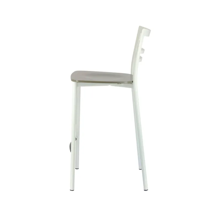 Tabouret Snack (assise +/- 65 Cm)|Tabouret De Bar (assise +/- 80 Cm)*Go Clip Connubia® Tabouret snack contemporain en métal et multiplis bois