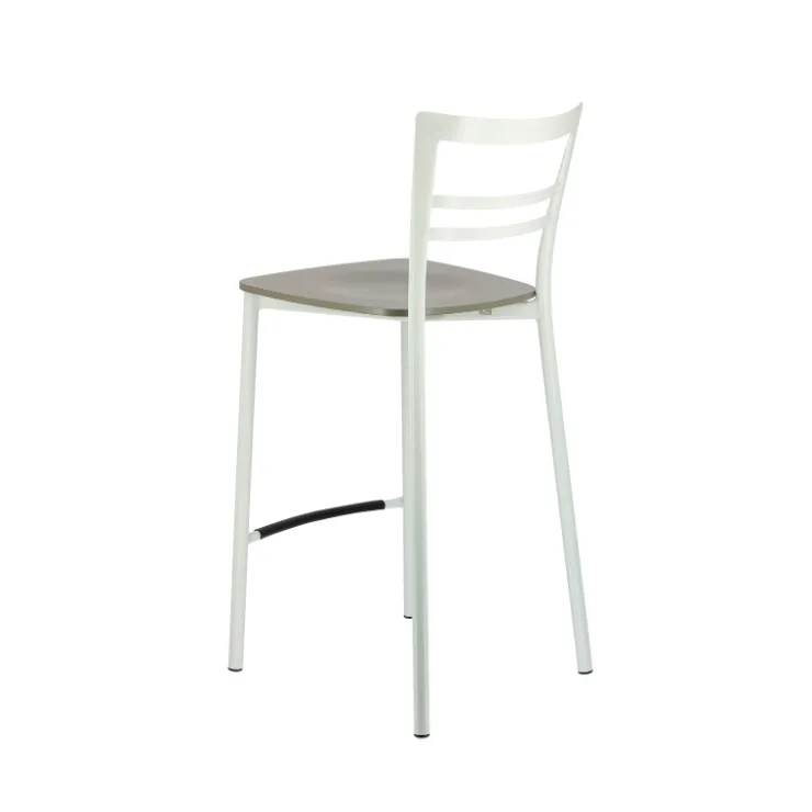 Tabouret Snack (assise +/- 65 Cm)|Tabouret De Bar (assise +/- 80 Cm)*Go Clip Connubia® Tabouret snack contemporain en métal et multiplis bois