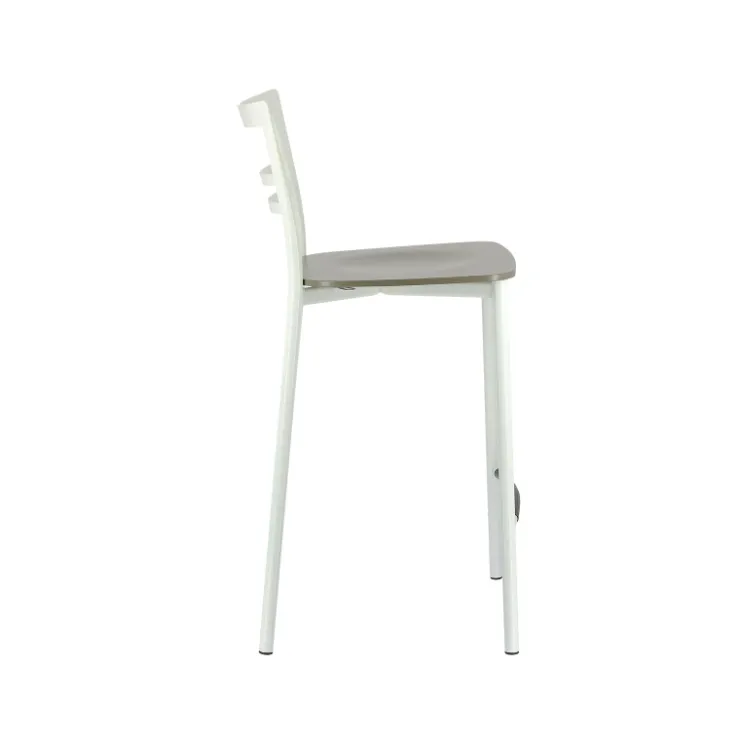 Tabouret Snack (assise +/- 65 Cm)|Tabouret De Bar (assise +/- 80 Cm)*Go Clip Connubia® Tabouret snack contemporain en métal et multiplis bois