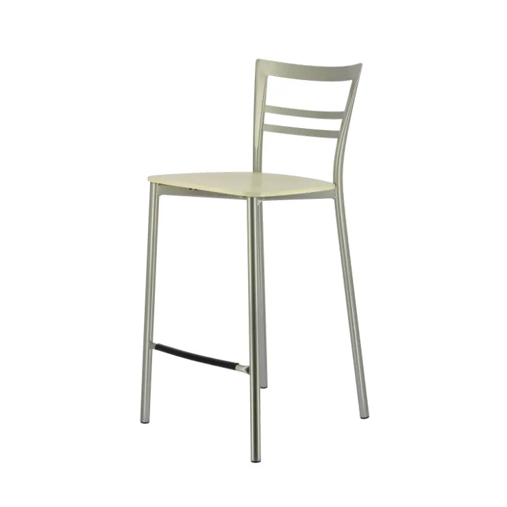 Tabouret Snack (assise +/- 65 Cm)|Tabouret De Bar (assise +/- 80 Cm)*Go Clip Connubia® Tabouret snack contemporain en métal et multiplis bois