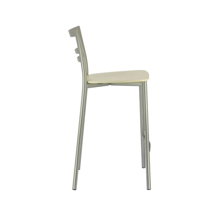 Tabouret Snack (assise +/- 65 Cm)|Tabouret De Bar (assise +/- 80 Cm)*Go Clip Connubia® Tabouret snack contemporain en métal et multiplis bois
