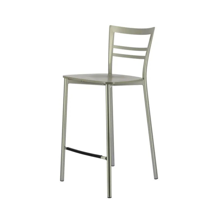 Tabouret Snack (assise +/- 65 Cm)|Tabouret De Bar (assise +/- 80 Cm)*Go Clip Connubia® Tabouret snack contemporain en métal et multiplis bois