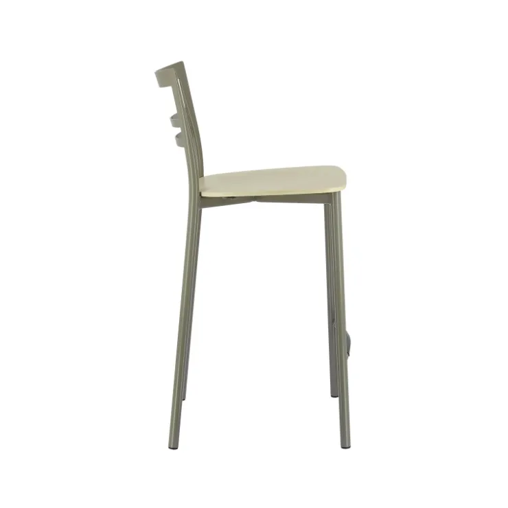 Tabouret Snack (assise +/- 65 Cm)|Tabouret De Bar (assise +/- 80 Cm)*Go Clip Connubia® Tabouret snack contemporain en métal et multiplis bois