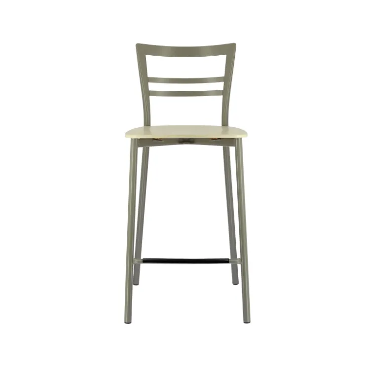 Tabouret Snack (assise +/- 65 Cm)|Tabouret De Bar (assise +/- 80 Cm)*Go Clip Connubia® Tabouret snack contemporain en métal et multiplis bois