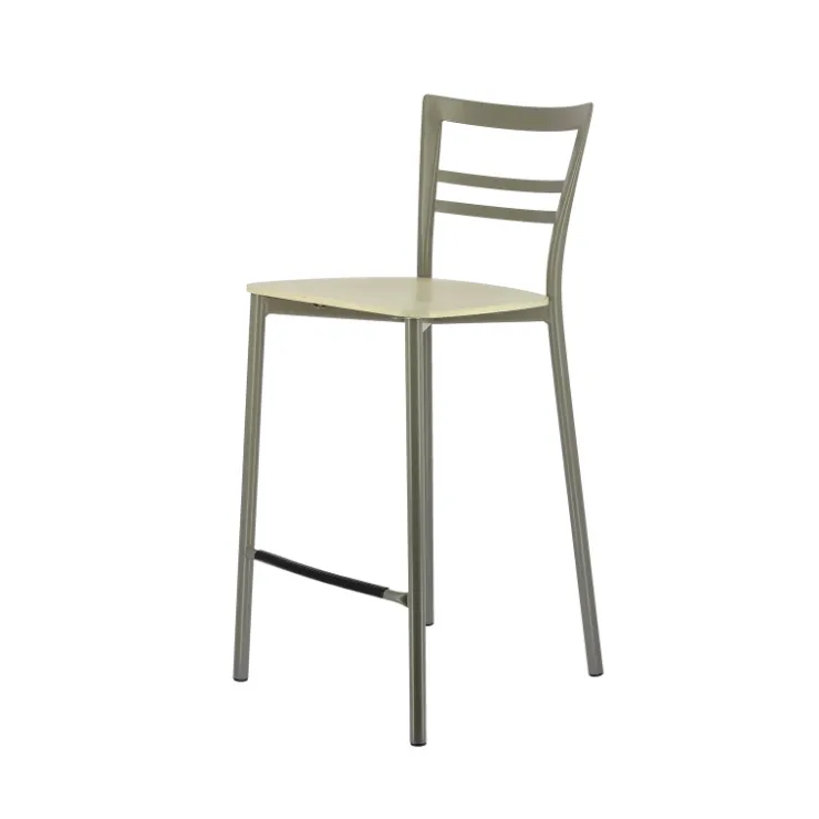 Tabouret Snack (assise +/- 65 Cm)|Tabouret De Bar (assise +/- 80 Cm)*Go Clip Connubia® Tabouret snack contemporain en métal et multiplis bois