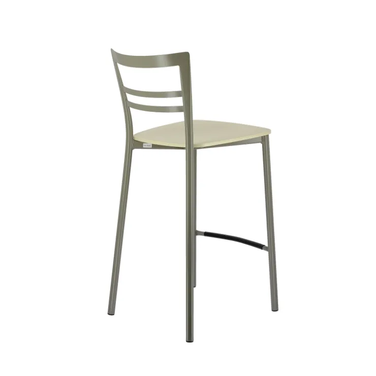 Tabouret Snack (assise +/- 65 Cm)|Tabouret De Bar (assise +/- 80 Cm)*Go Clip Connubia® Tabouret snack contemporain en métal et multiplis bois