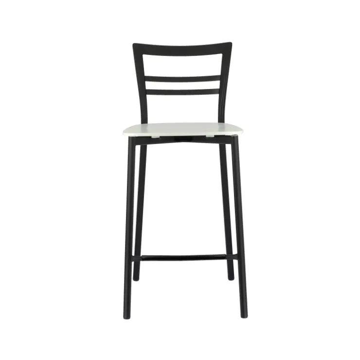 Tabouret Snack (assise +/- 65 Cm)|Tabouret De Bar (assise +/- 80 Cm)*Go Clip Connubia® Tabouret snack contemporain en métal et multiplis bois