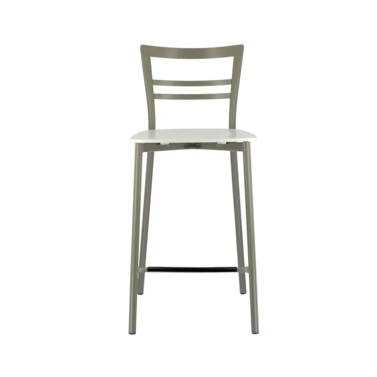 Tabouret Snack (assise +/- 65 Cm)|Tabouret De Bar (assise +/- 80 Cm)*Go Clip Connubia® Tabouret snack contemporain en métal et multiplis bois