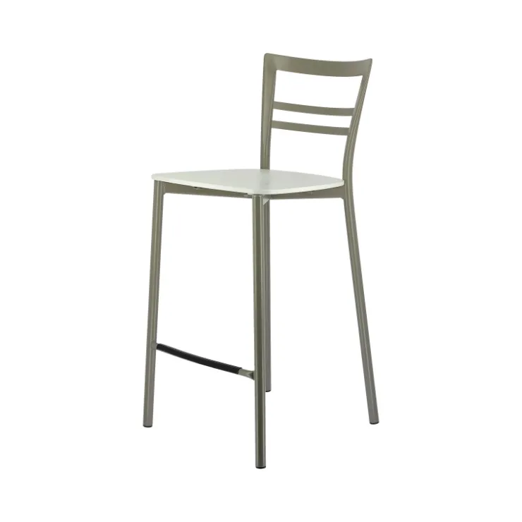 Tabouret Snack (assise +/- 65 Cm)|Tabouret De Bar (assise +/- 80 Cm)*Go Clip Connubia® Tabouret snack contemporain en métal et multiplis bois