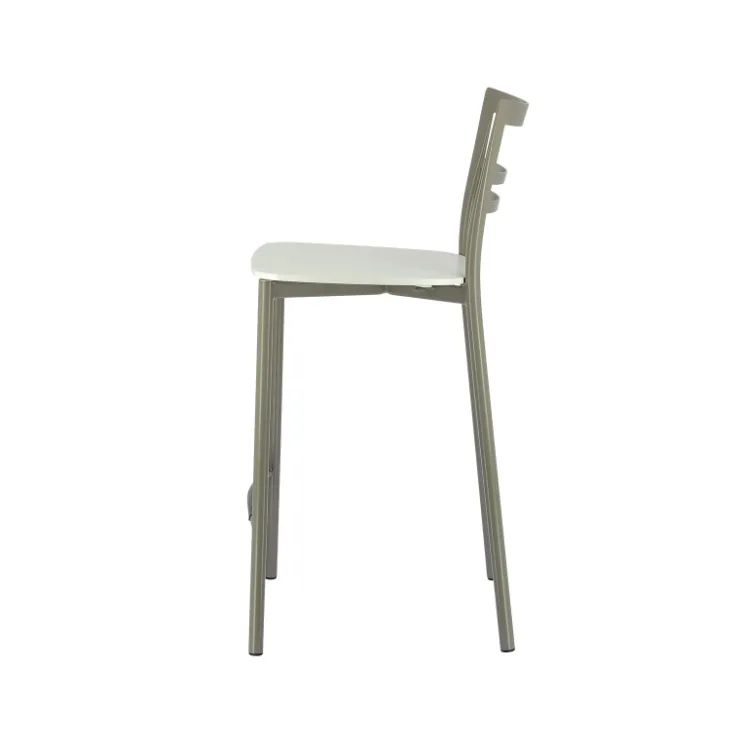 Tabouret Snack (assise +/- 65 Cm)|Tabouret De Bar (assise +/- 80 Cm)*Go Clip Connubia® Tabouret snack contemporain en métal et multiplis bois