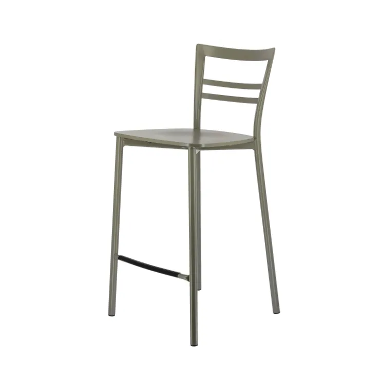 Tabouret Snack (assise +/- 65 Cm)|Tabouret De Bar (assise +/- 80 Cm)*Go Clip Connubia® Tabouret snack contemporain en métal et multiplis bois
