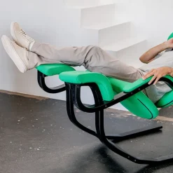 Varier Chaise De Bureau|Fauteuil De Bureau*Gravity ® Fauteuil de relaxation en tissu et bois