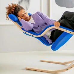 Varier Chaise De Bureau|Fauteuil De Bureau*Gravity ® Fauteuil de relaxation en tissu et bois