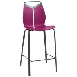 Dexo Tabouret Snack (assise +/- 65 Cm)|Tabouret De Bar (assise +/- 80 Cm)*Gripp Tabouret snack design coque polypropylène pieds en métal
