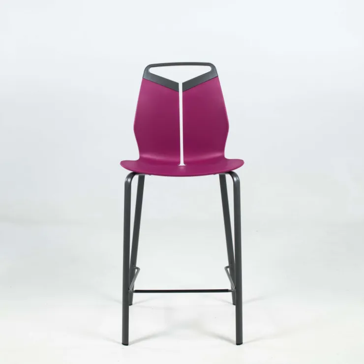 Dexo Tabouret Snack (assise +/- 65 Cm)|Tabouret De Bar (assise +/- 80 Cm)*Gripp Tabouret snack design coque polypropylène pieds en métal