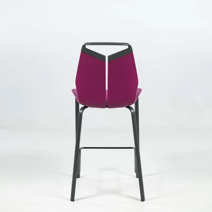 Dexo Tabouret Snack (assise +/- 65 Cm)|Tabouret De Bar (assise +/- 80 Cm)*Gripp Tabouret snack design coque polypropylène pieds en métal