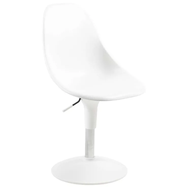 Chaise De Cuisine|Chaise De Salle à Manger*Harmony Chaise réglable en hauteur et pivotante design en technopolymère blanc